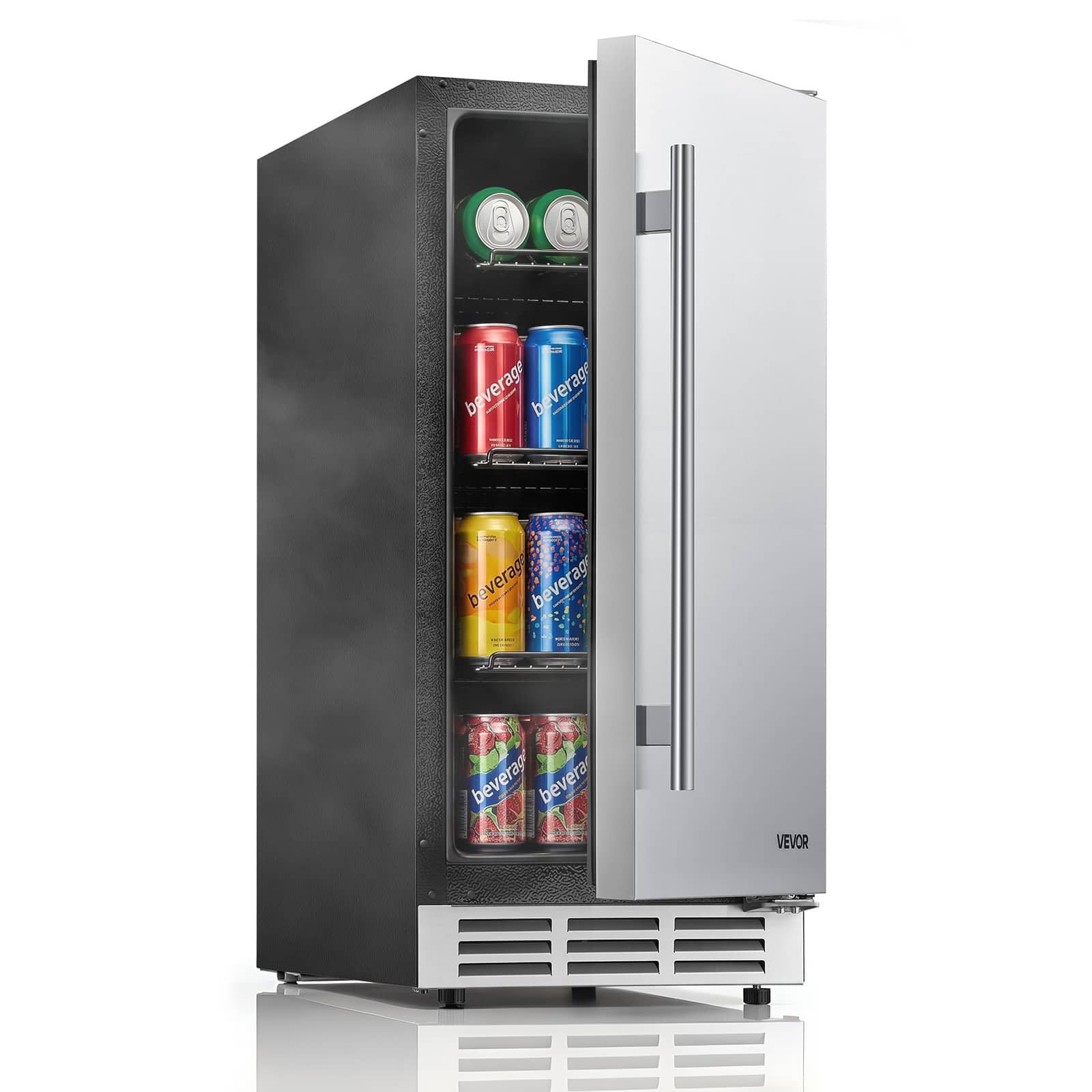 VEVOR - Outdoor Beverage Refrigerator, 15 Inch Undercounter Drink Fridge, 304 Stainless Steel Door, 3.0 Cu. Ft, Hold 94 Cans - Silver;Black price history on PriceWatchPro