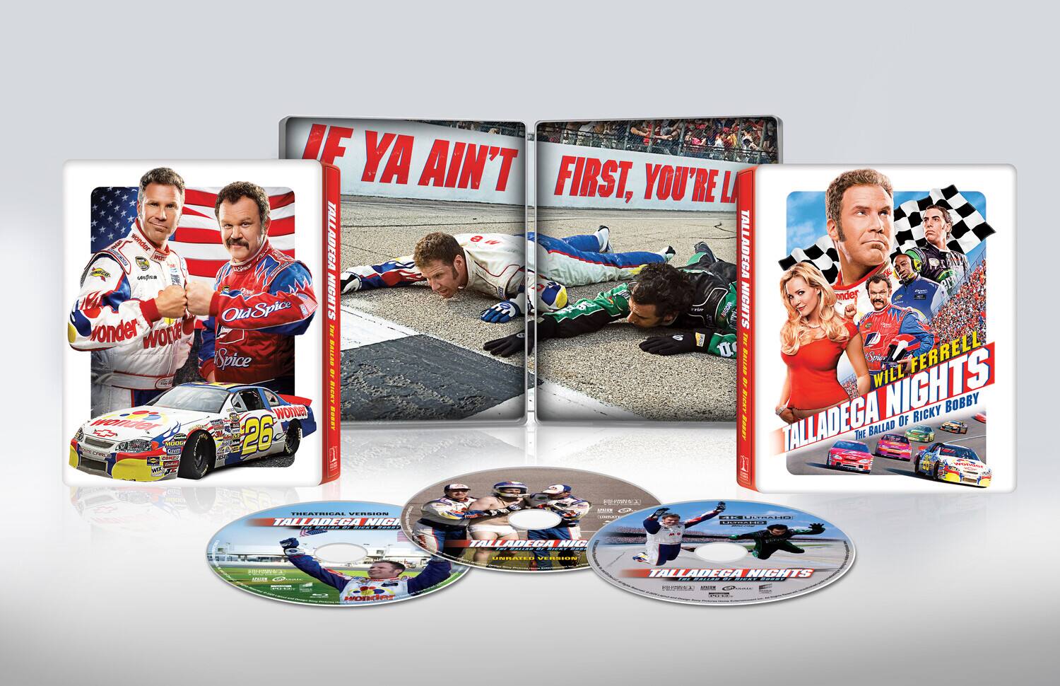 Alt View 1. Talladega Nights: The Ballad of Ricky Bobby (Steelbook)   - 4K Blu-Ray.