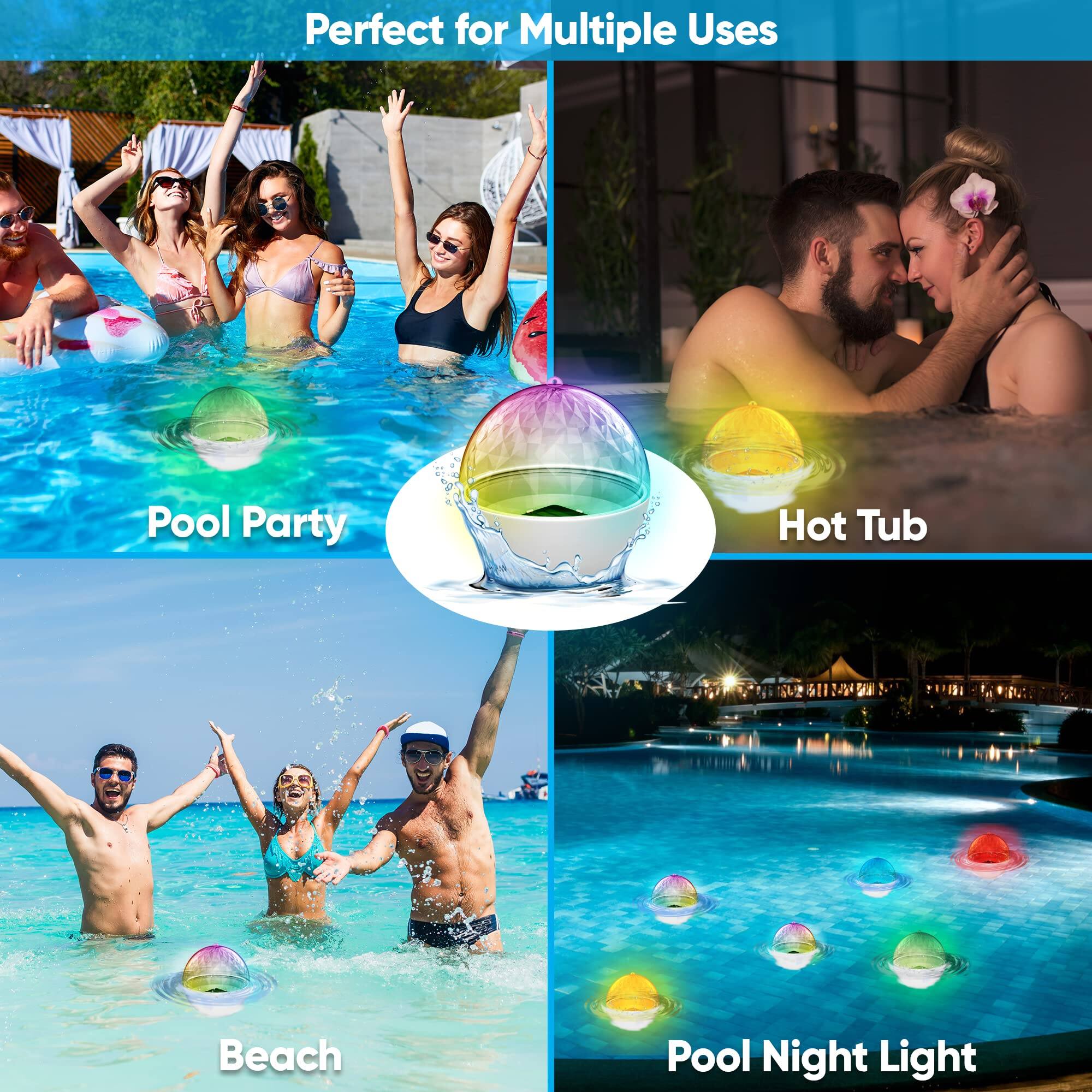 Perfect for Multiple Uses

- Pool Party
- Hot Tub
- Beach
- Pool Night Light