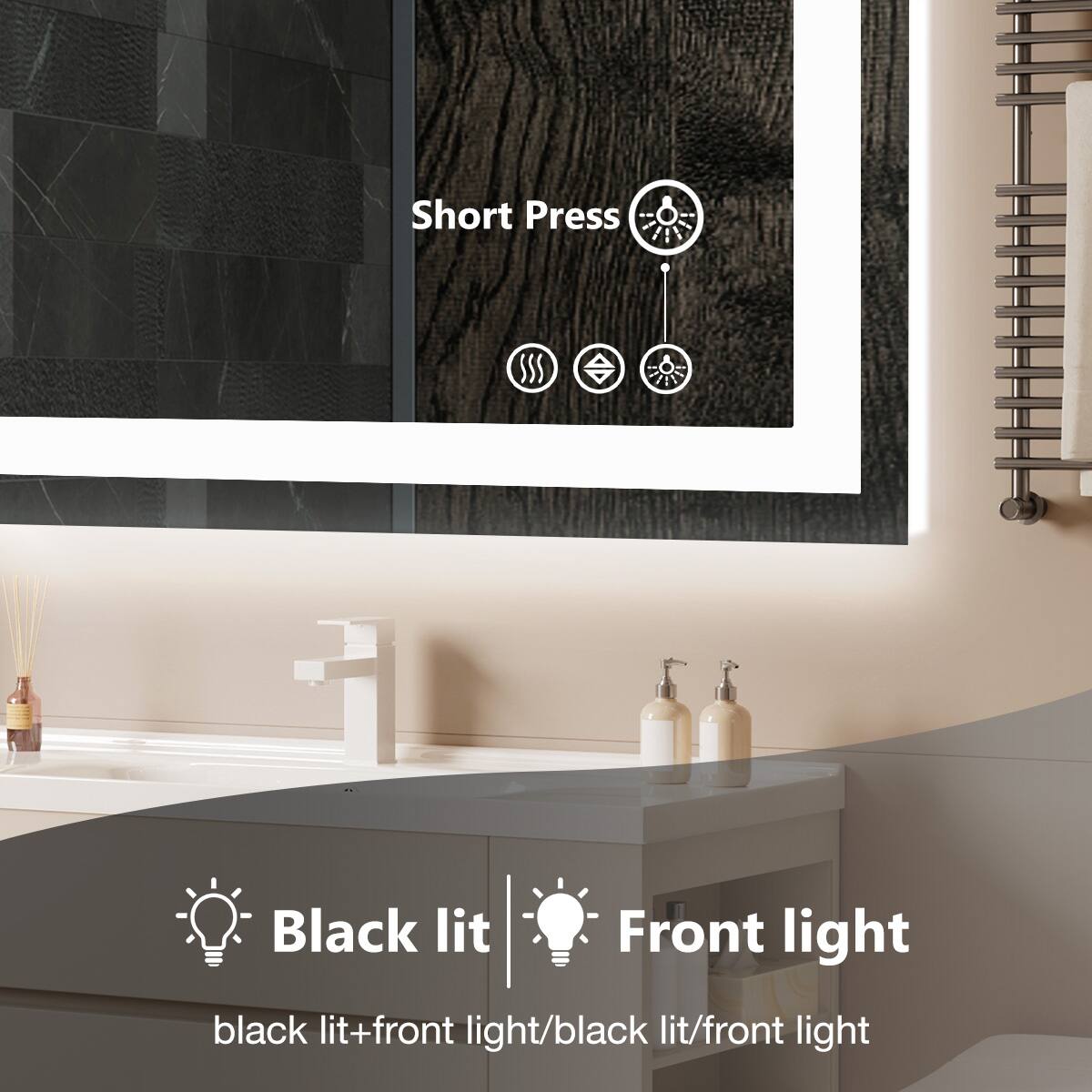 Short Press

Black lit | Front light

black lit+front light/black lit/front light