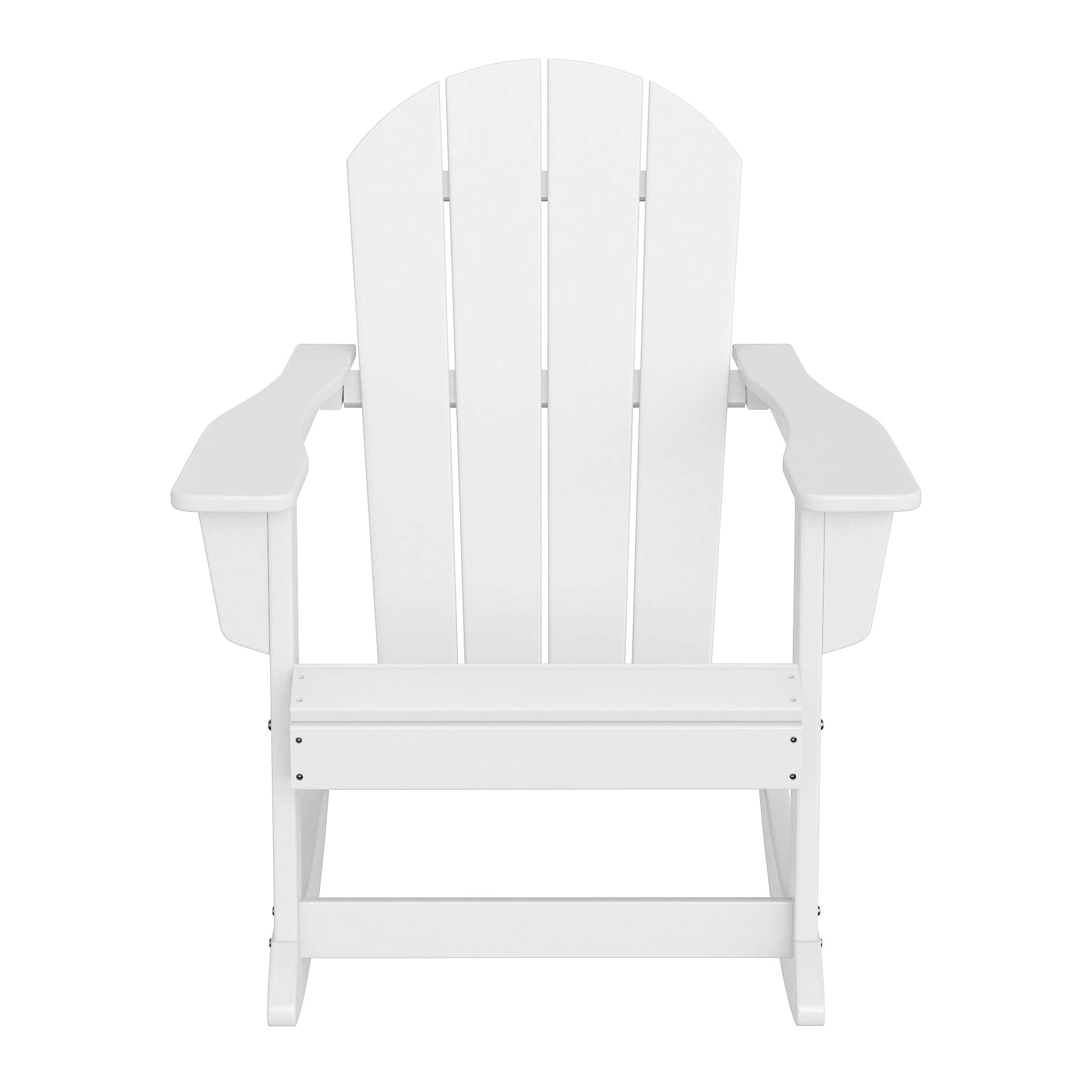 WestinTrends - Malibu Outdoor / Patio Poly Adirondack rocking chair - White price history on PriceWatchPro