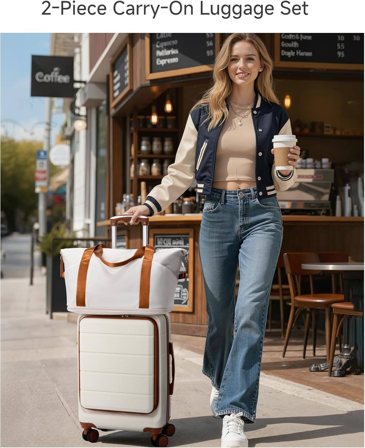 2-Piece Carry-On Luggage Set

Coffee Laue Putlaries Espresso 55 56 95 Codei June Goulth Drayle Hanae 30 55 95 30 MICIN 164