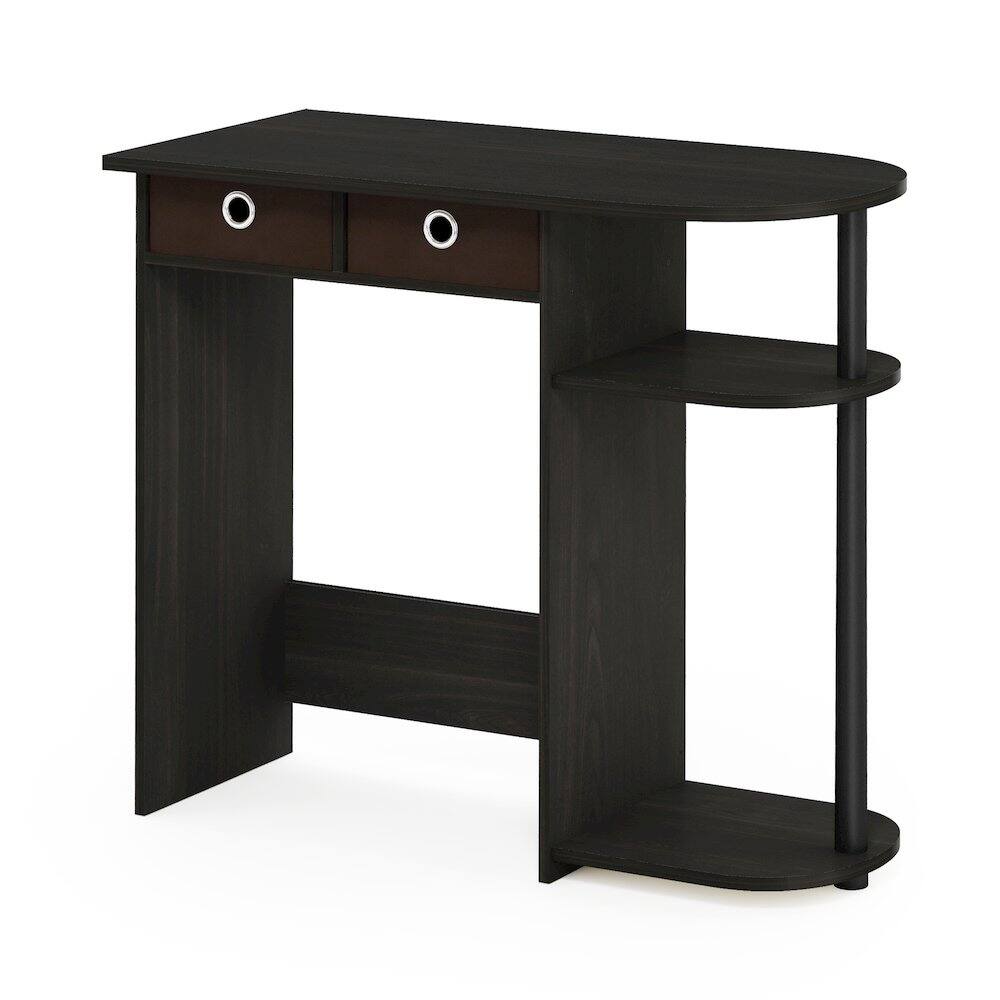 Left. Furinno - JAYA 32-Inch Black Entryway Table with 2 Fabric Drawers, Console Table with Open Shelves, Behind Sofa Couch Tables - Espresso/Black/Brown.