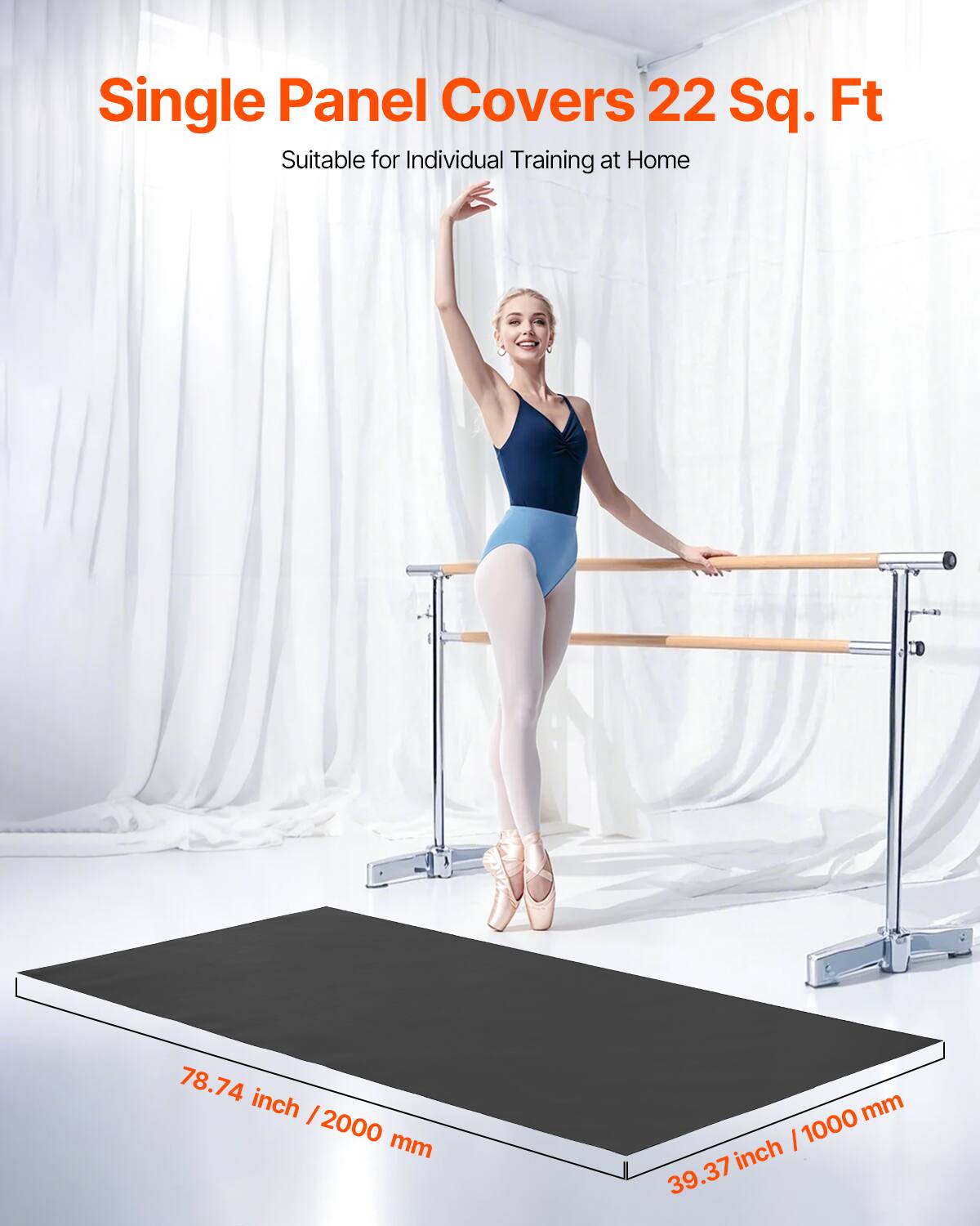 Single Panel Covers 22 Sq. Ft Suitable for Individual Training at Home 78.74 inch / 2000 mm 39.37 inch / 1000 mm