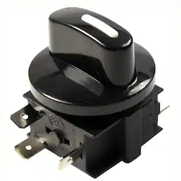 HQRP - Heavy-Duty 4-Position 3-Speed Rotary Switch Knob, 15 A 120 V-250 V Fan Heater Selector - Black