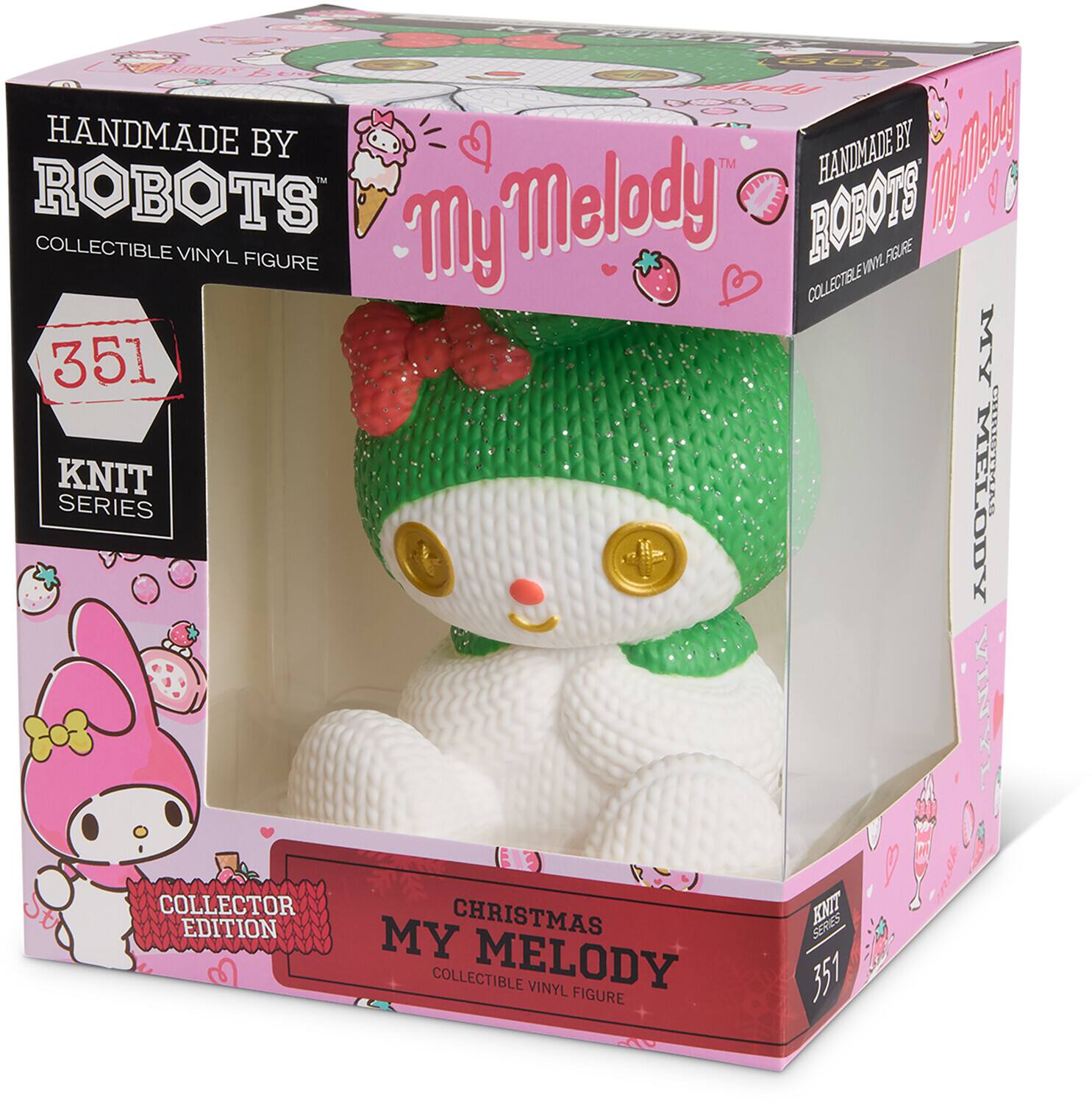 HANDMADE BY ROBOTS™ COLLECTIBLE VINYL FIGURE

My Melody™

351 KNIT SERIES

COLLECTOR EDITION

CHRISTMAS SERIES

MY MELODY COLLECTIBLE VINYL FIGURE 351