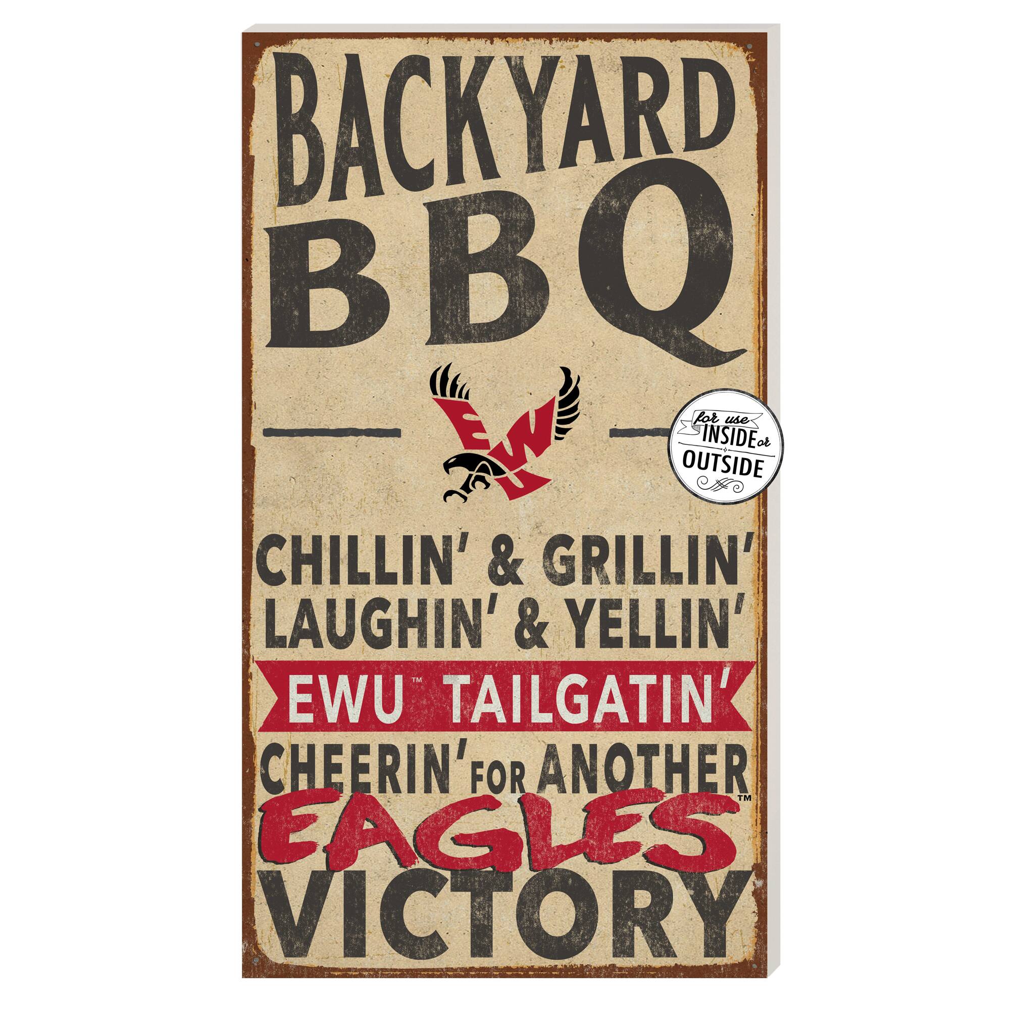 Eastern Washington Eagles 11'' x 20'' Indoor/Outdoor BBQ Sign