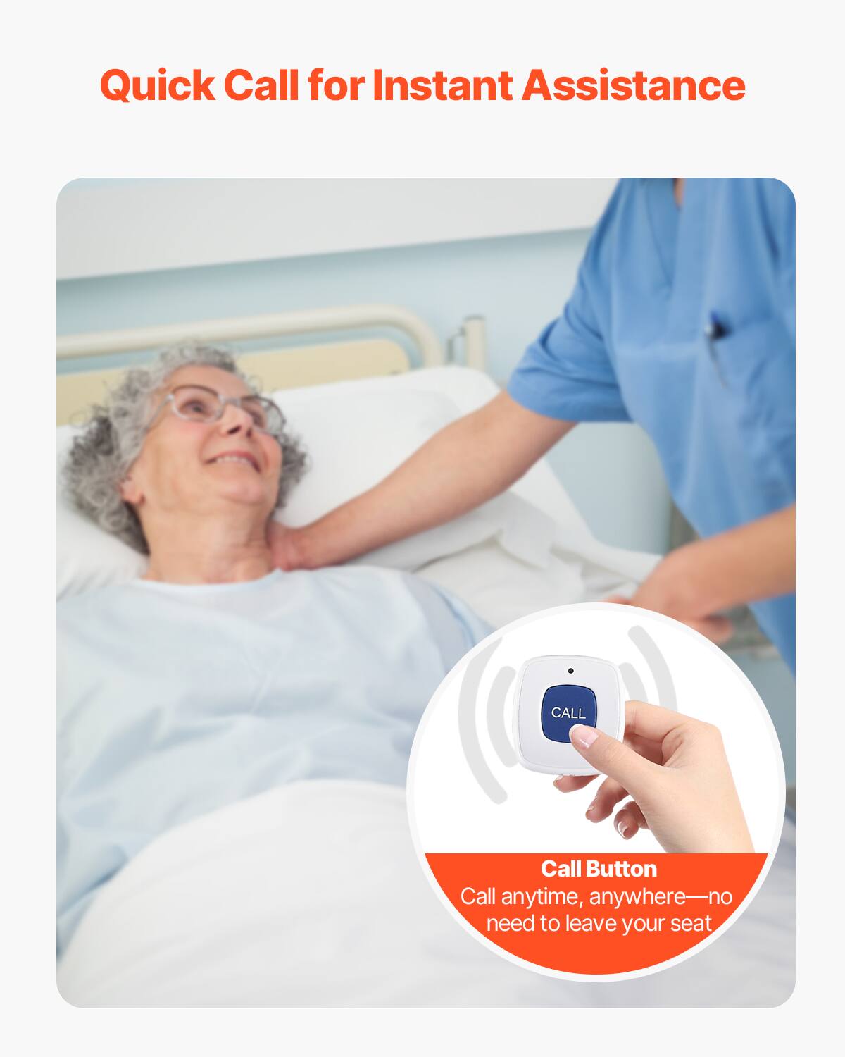 Quick Call for Instant Assistance

Call Button
Call anytime, anywhere—no need to leave your seat