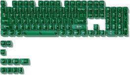 Womier - Clear keycaps,Transparent Crystal keycap Set,Shine Through MDA Profile for Cherry Mx Switches Mechanical Keyboard - Green