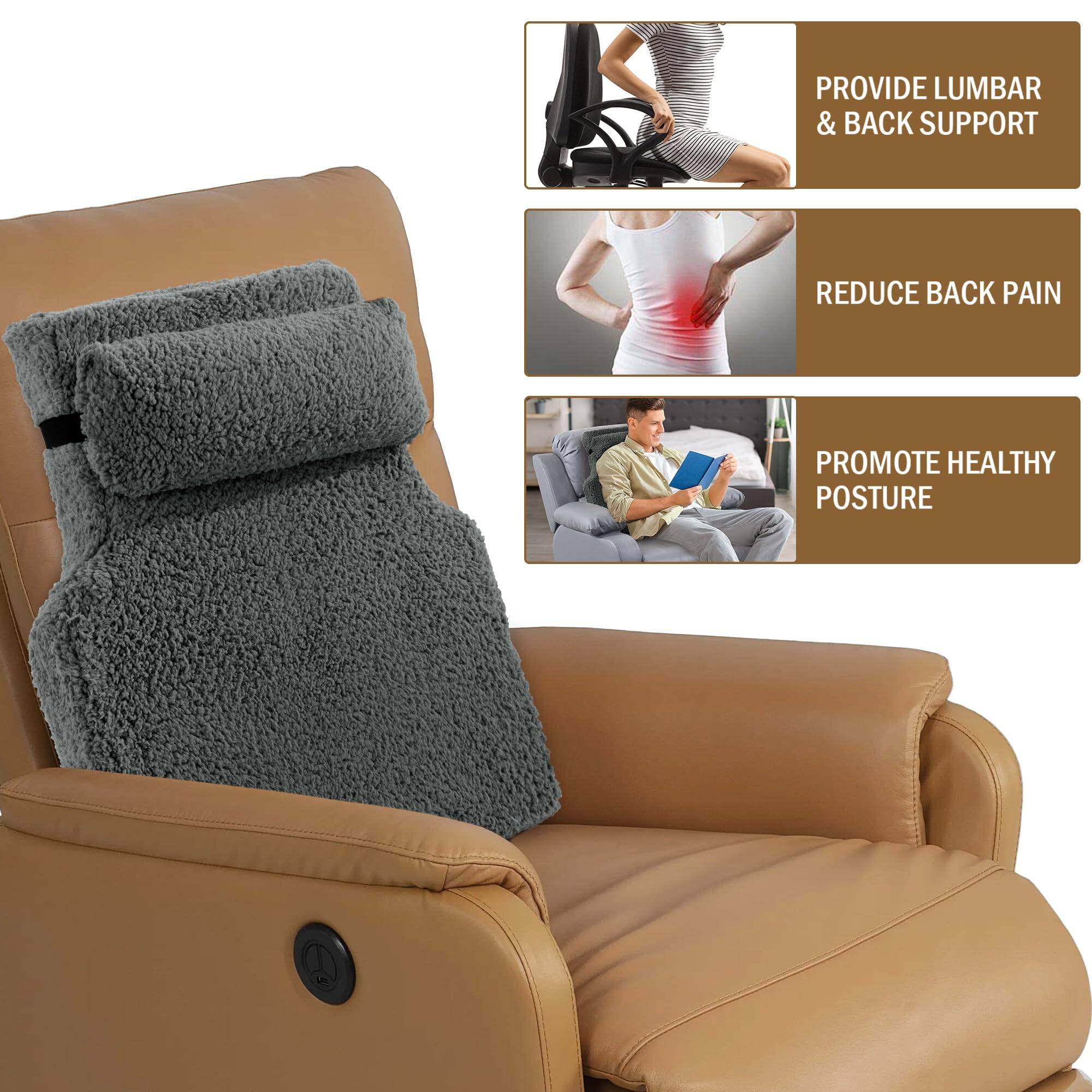 - Provide lumbar & back support
- Reduce back pain
- Promote healthy posture