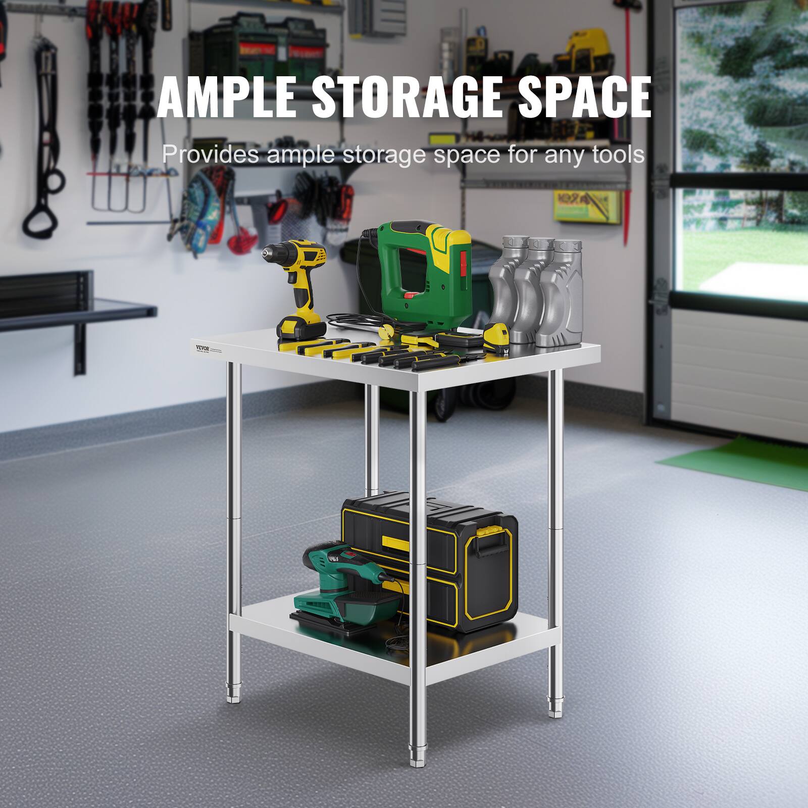AMPLE STORAGE SPACE  
Provides ample storage space for any tools