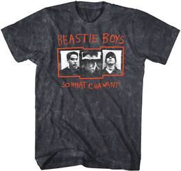 PopMarket - Beastie Boys - Beastie Boys - So What Cha Want T-Shirt - Medium Black Mineral Wash 10431068A2 - APPAREL - Multicolor