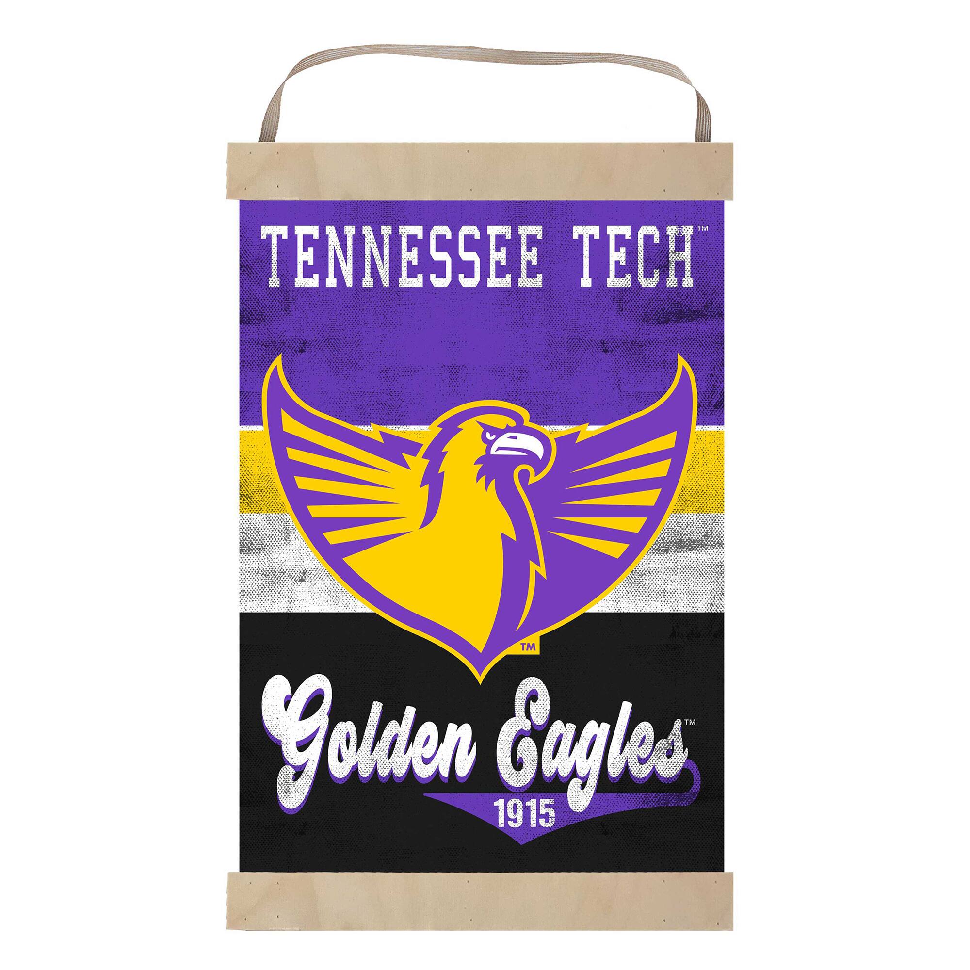 Tennessee Tech Golden Eagles Retro Logo Banner Sign