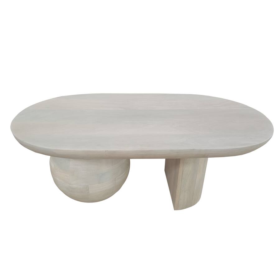 Manhattan Lane 38 Inch Coffee Table, Oblong Mango Wood Top with a ...