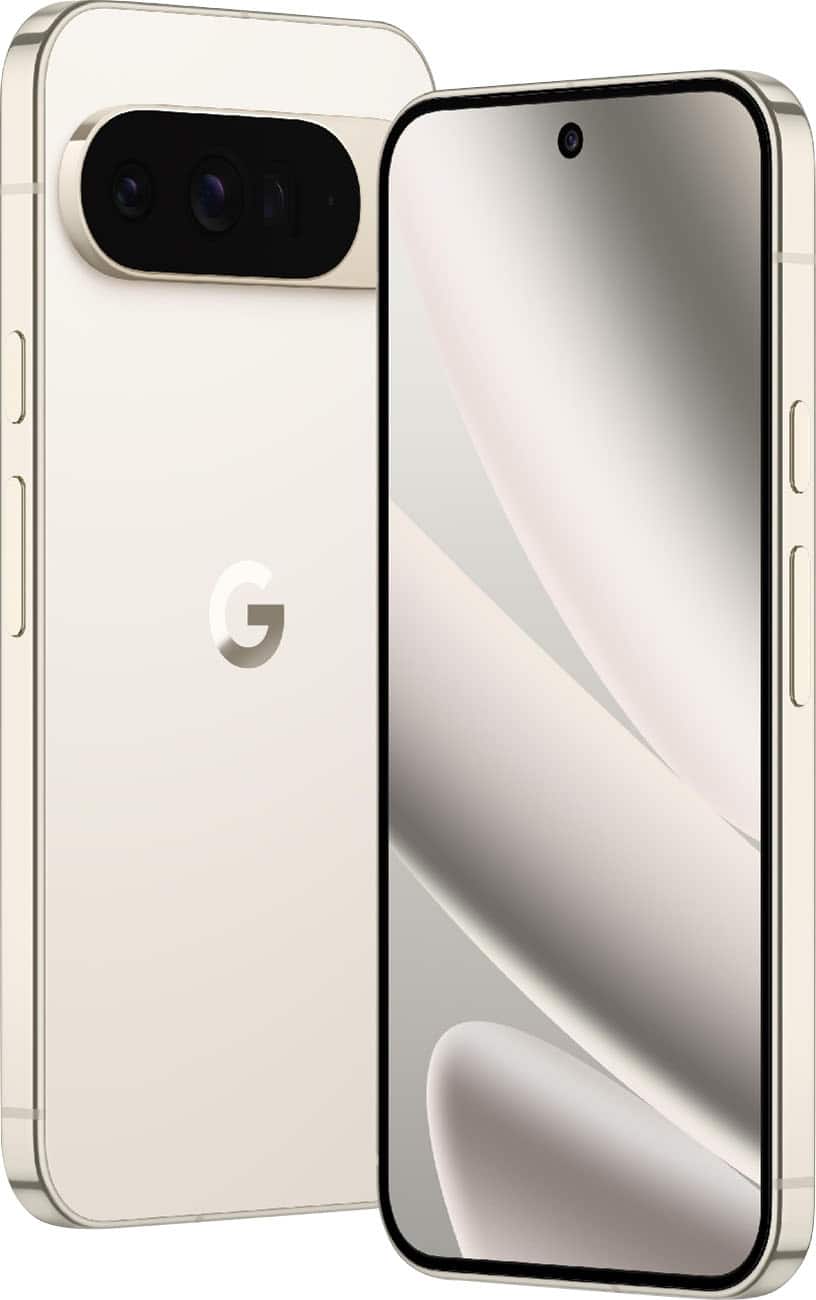 Front. Google - Pixel 10 Pro XL 256GB (Unlocked) - Porcelain.