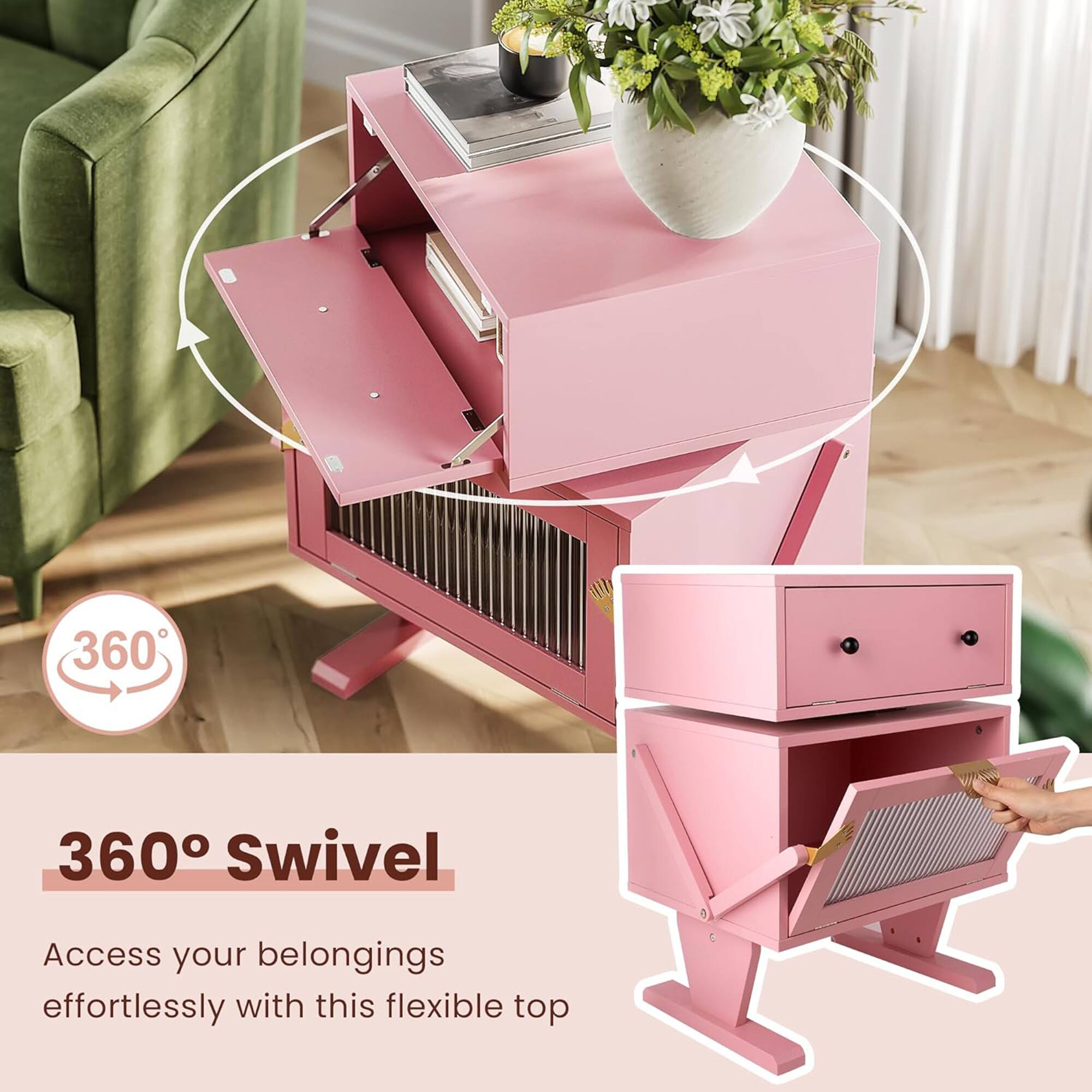 360° Swivel

Access your belongings effortlessly with this flexible top
