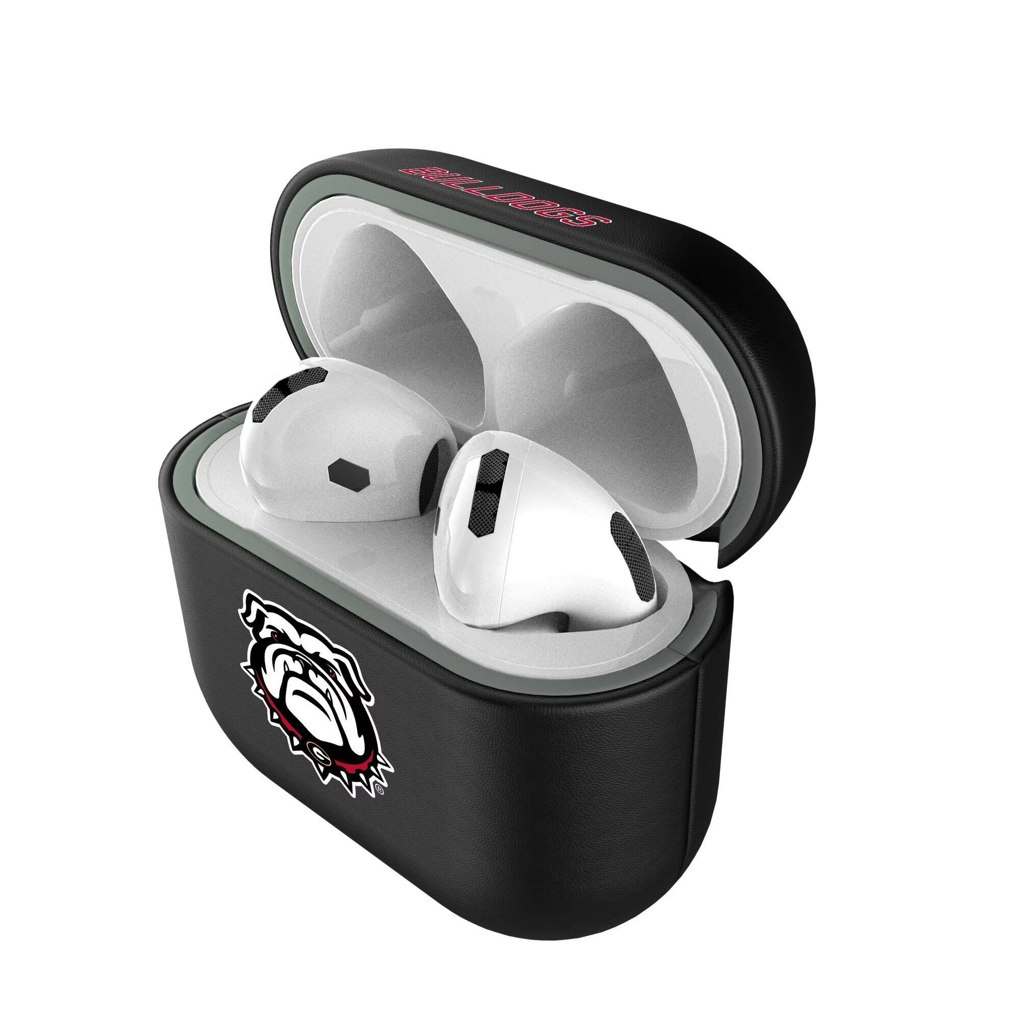Alt View 3. Keyscaper - Georgia Bulldogs Georgia Bulldogs Insignia AirPods 4th Generation Case Cover - No Size - Black.