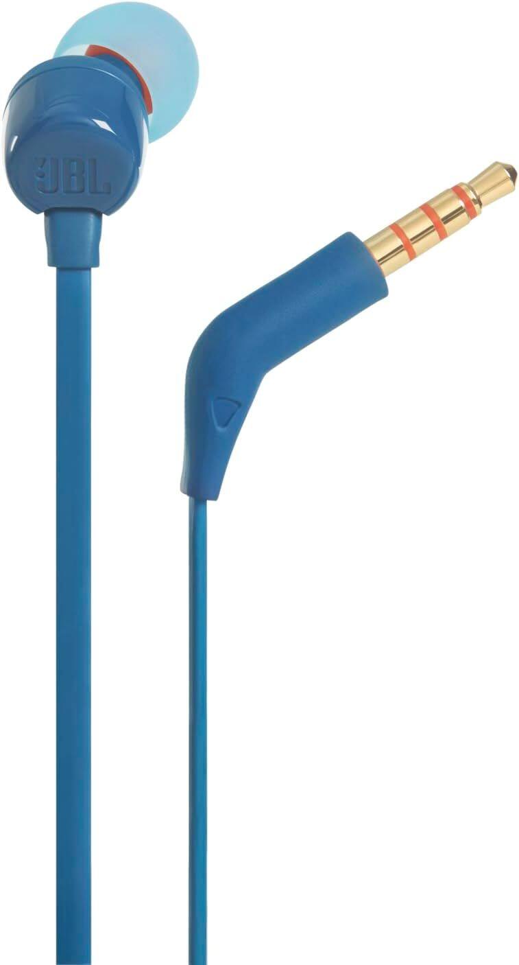 Back. JBL - JBL TUNE 110 BLUE In-Ear Tangle-Free Wired Headphones (Blue).