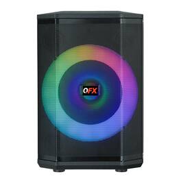QFX - 25W Bluetooth Rechargeable Party Speaker, 8" Woofer, Lights, TWS, USB/microSD/Aux, 3 Mics, Remote PBX-811 - Black