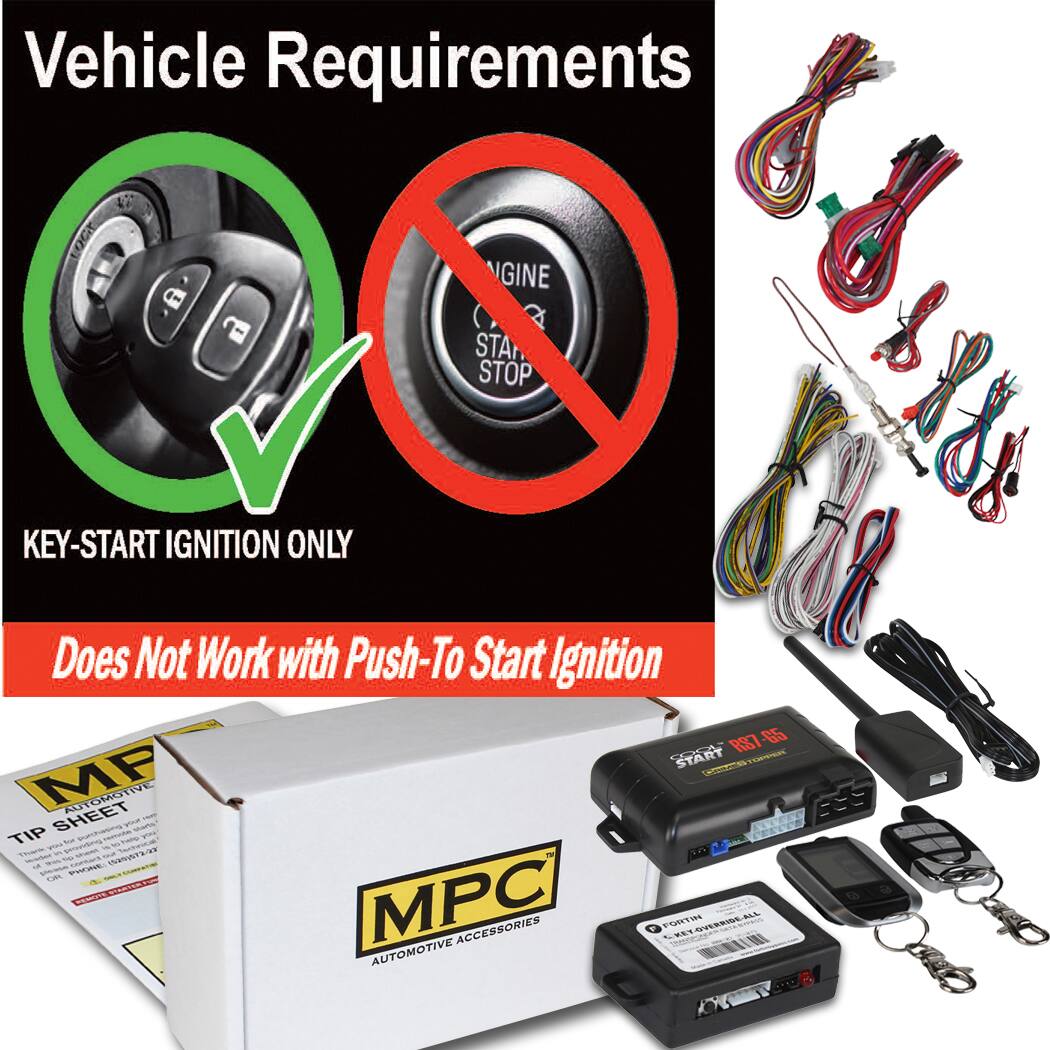 Vehicle Requirements

- KEY-START IGNITION ONLY
- Does Not Work with Push-To Start Ignition

PS7-65

MPC AUTOMOTIVE SHEET

TIP 1 - T - 2/39 in - 1 P - C

MPC ACCESSORIES