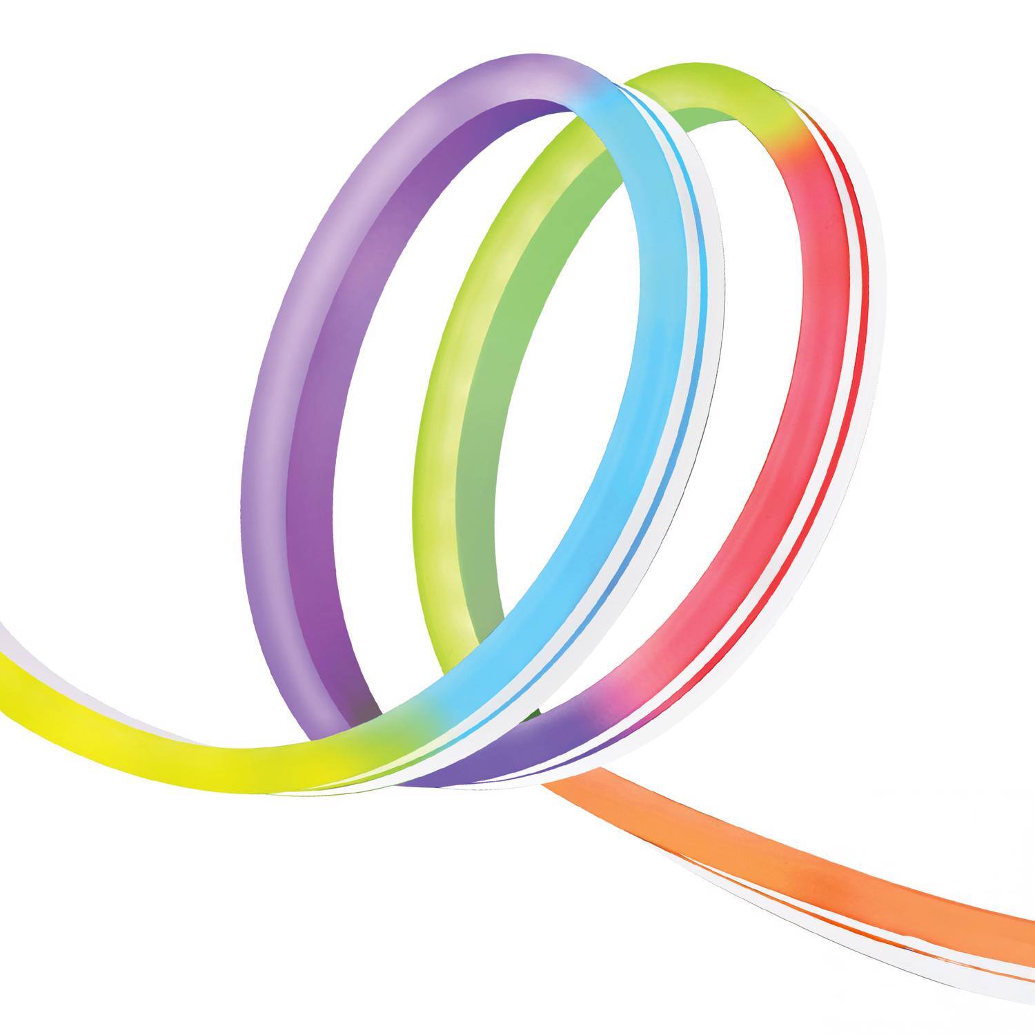 Angle. FEIT ELECTRIC - Feit 20 ft. L Color Changing Plug-In LED Tape Light 1 pk.