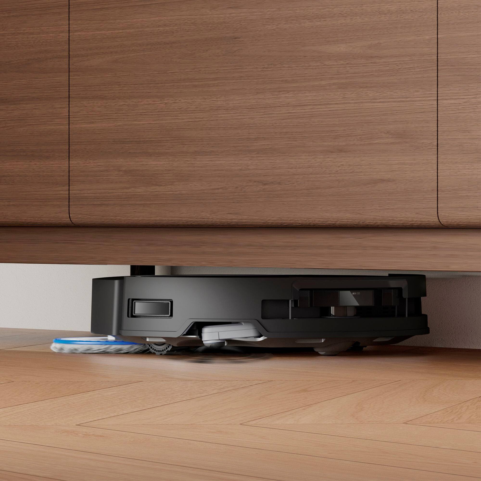 Alt View 4. ECOVACS Robotics - T50 OMNI Robot Vacuum and Spinning Mop plus Auto-Cleaning Station - Black.