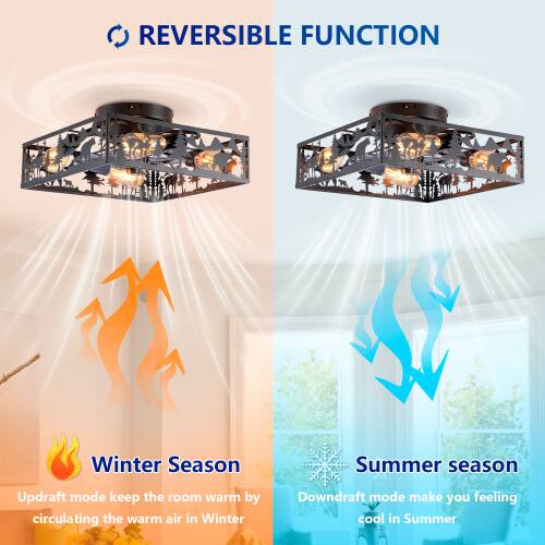 REVERSIBLE FUNCTION

Winter Season
Updraft mode keeps the room warm by circulating the warm air in Winter

Summer Season
Downdraft mode makes you feel cool in Summer