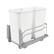 Front. Rev-A-Shelf - Rev-A-Shelf Double Pullout Trash Can 27 qt. w/ Soft-close, 53WC-1527SCDM-211 - White.