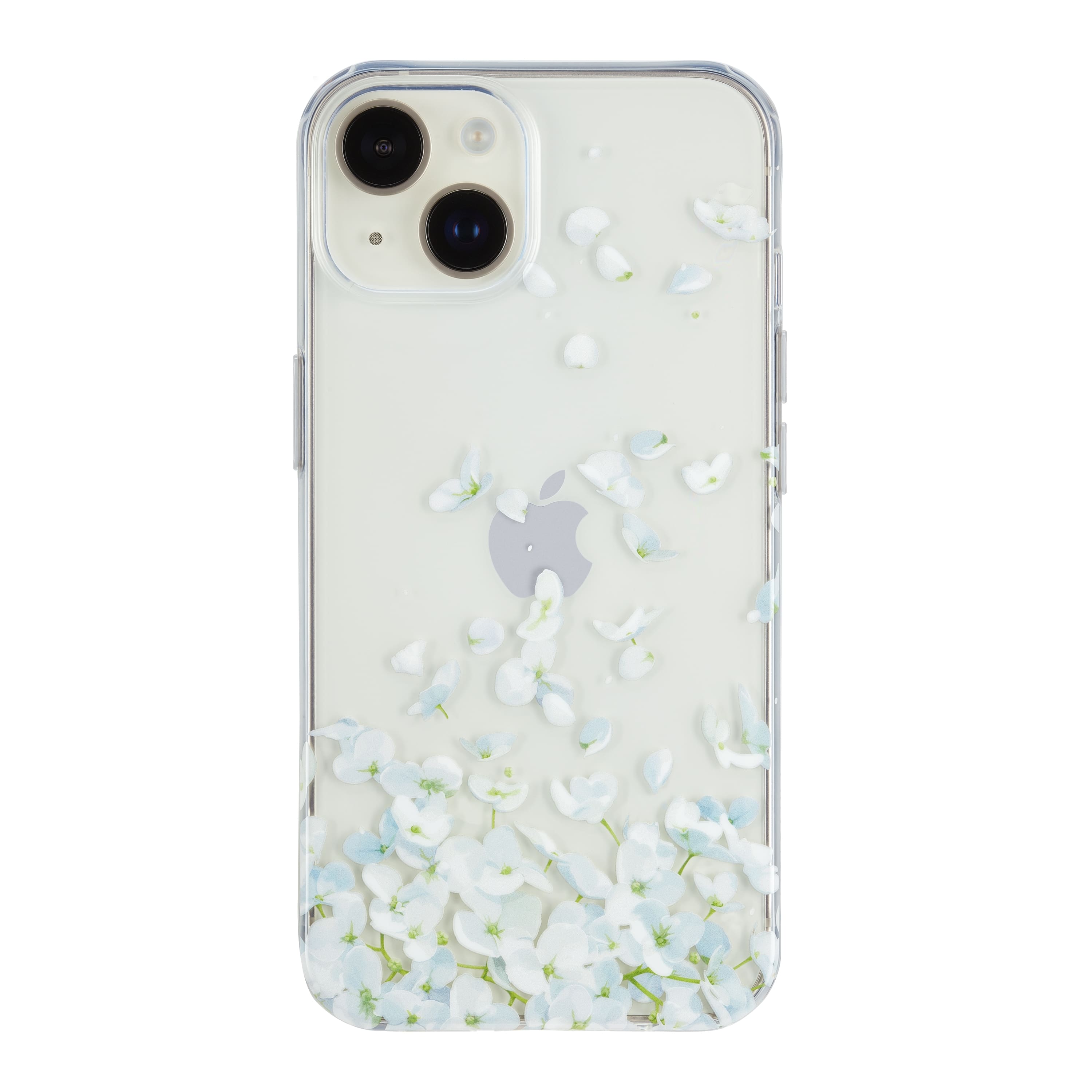 Front. Insignia™ - Hard-Shell Case for iPhone 14 and iPhone 13 - Falling Flower.
