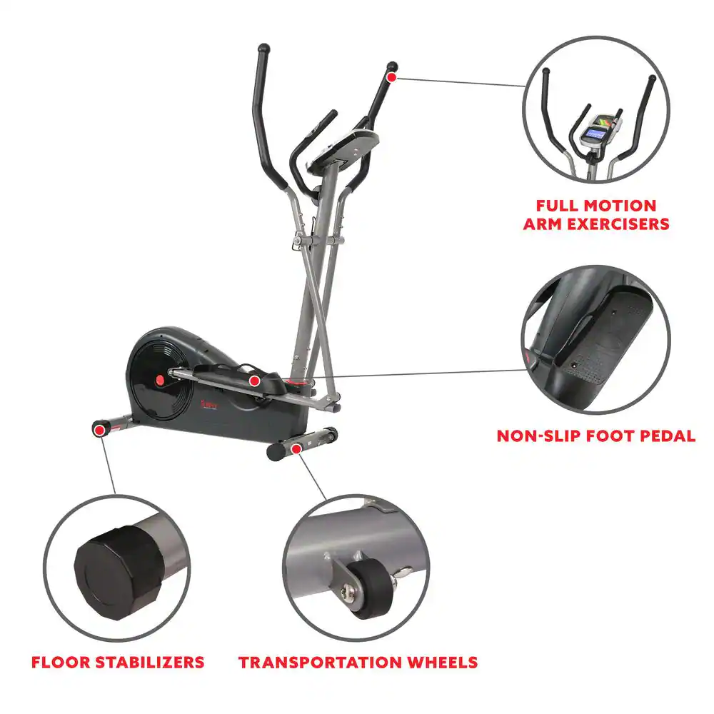 FULL MOTION ARM EXERCISERS  
NON-SLIP FOOT PEDAL  
FLOOR STABILIZERS  
TRANSPORTATION WHEELS