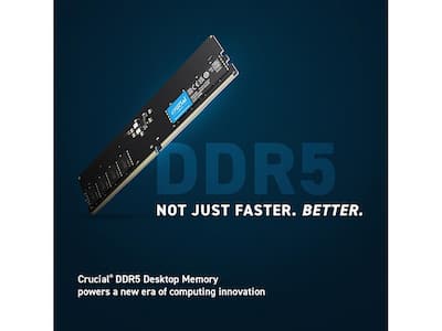 Crucial 64GB (2 x 32GB) 288 Pin PC RAM DDR5 4800 (PC5 38400 Crucial 64GB (2 x 32GB) 288 Pin PC RAM DDR5 4800 (PC5 38400