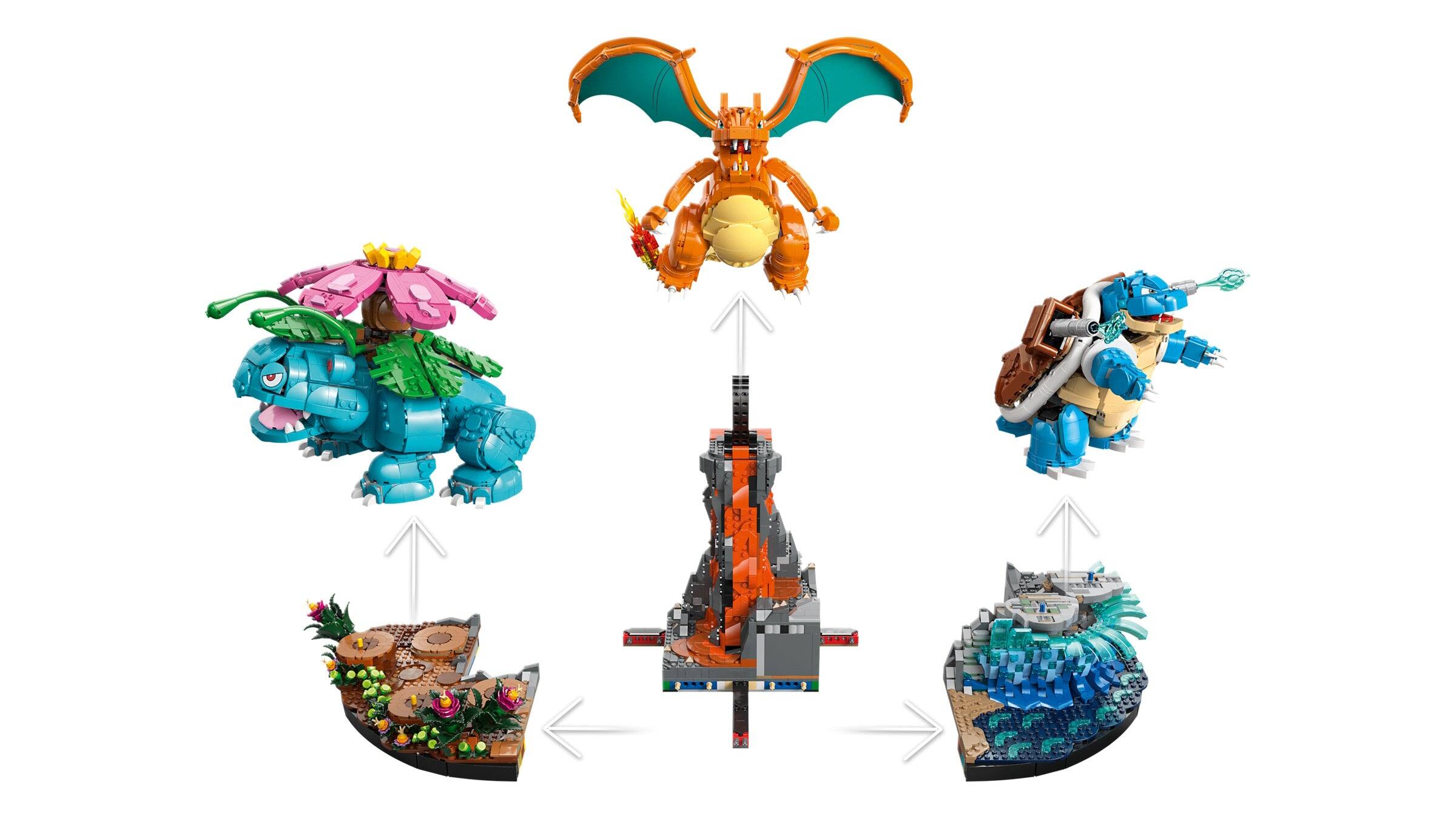 Alt View 4. LEGO - LEGO Pokemon: Venusaur Charizard and Blastoise [LEGO, #72153].