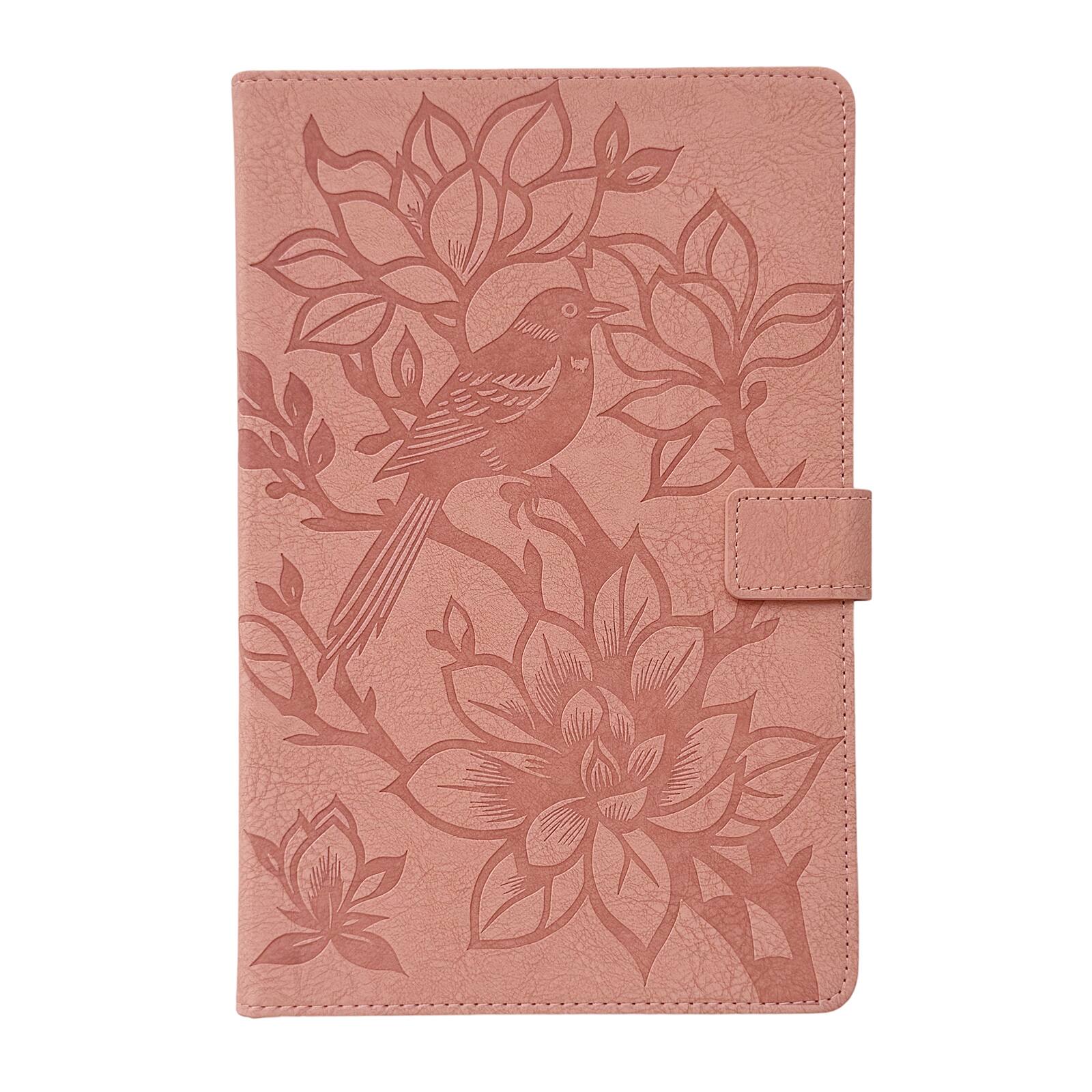 Alt View 2. Dteck - Faux Leather Flip Case for Samsung Galaxy Tab A11+ (A11 Plus) 2025 / A9+ 2023,Embossed Bird Wallet Folio Stand Cover - Pink.