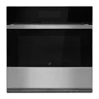 Front. JennAir - 30" Built-In Electric Single Oven With Convection and Flat-Tine Racks - PrintShield Stainless.