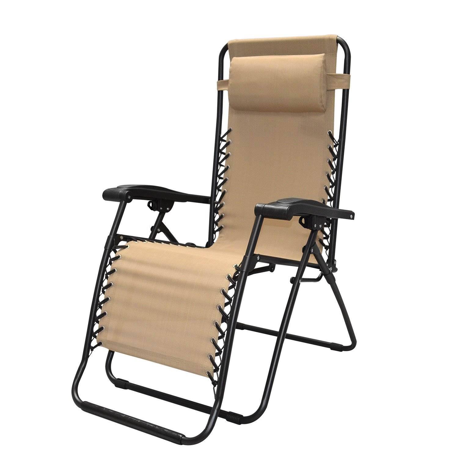 Alt View 4. Caravan Canopy - Caravan Canopy Infinity Zero Gravity Steel Frame Patio Deck Chair, Beige (Pair) - Beige.
