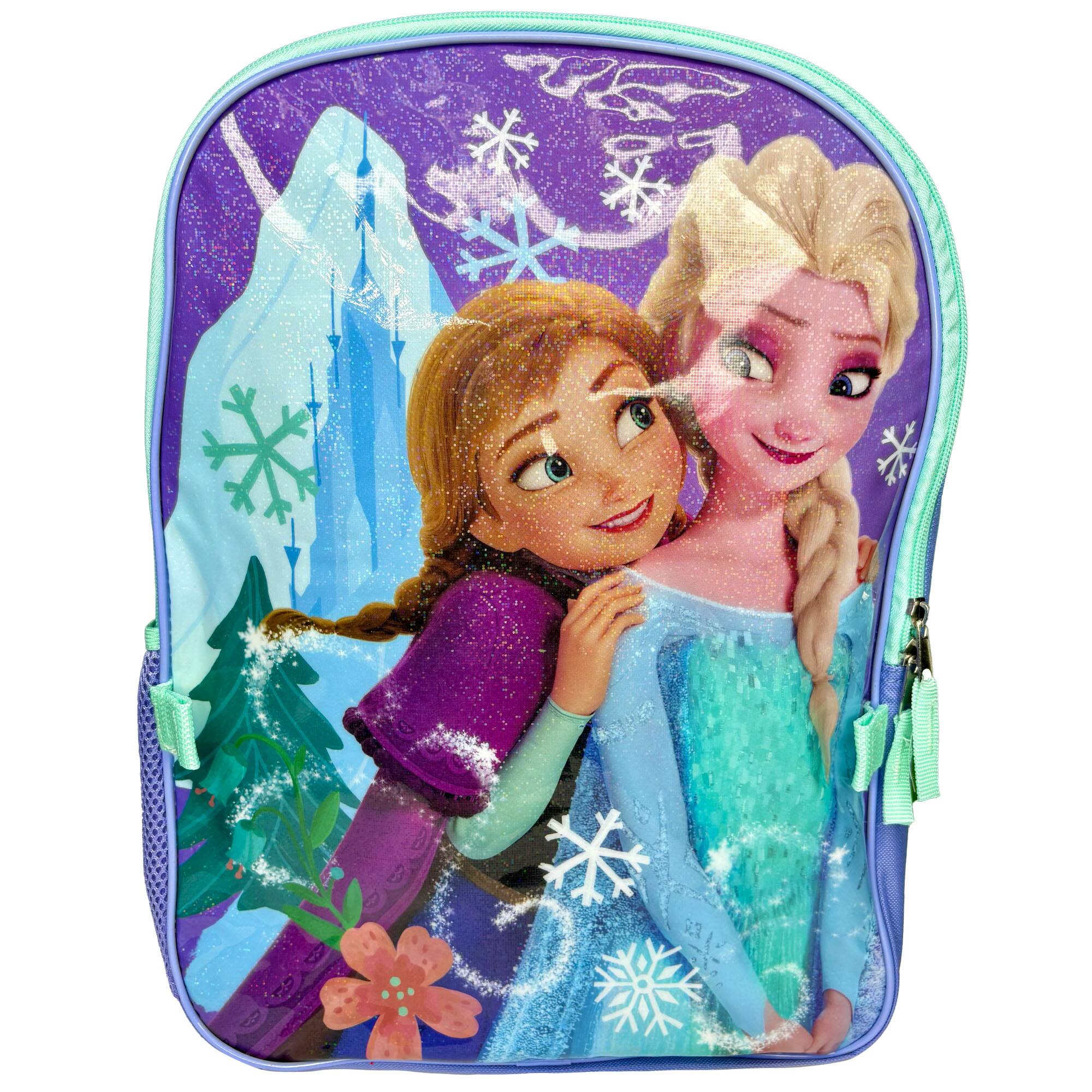 Alt View 3. UPD - Disney Frozen Elsa and Anna Backpack with Insulated Detachable Lunch Bag 2pc Set - Multicolored.