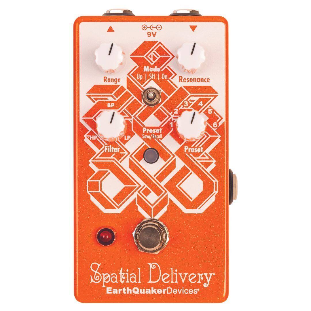 + 9V Range Mode TA Up | SH | Dn Resonance BP 2 3 4 5 HP LP Filter Preset Save/Recall 1 Preset 6 Spatial Delivery EarthQuakerDevices