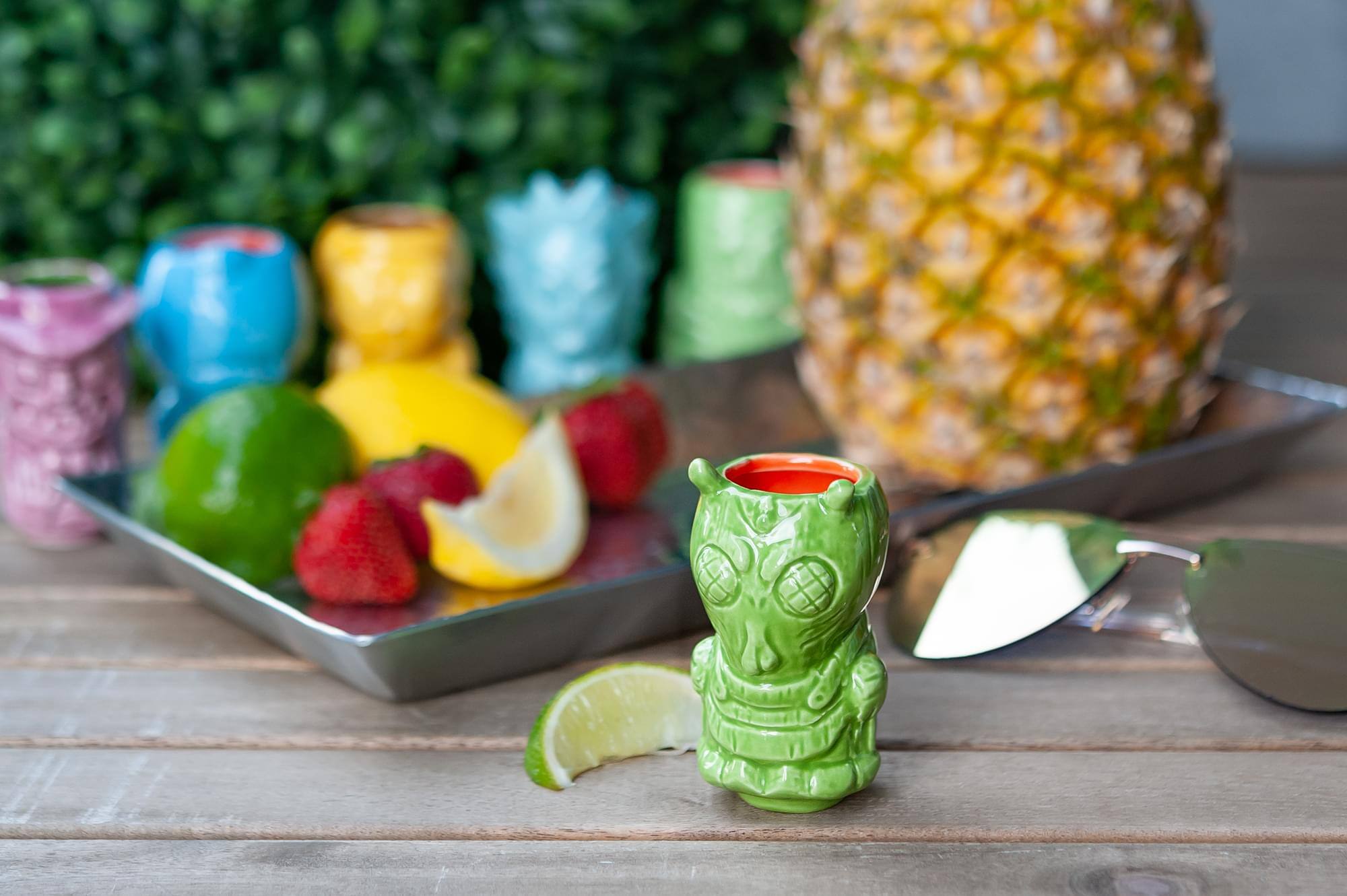 Alt View 4. ThinkGeek - Geeki Tikis Rick and Morty Krombopulos Mini Muglet | Holds 2 Ounces - Green.