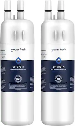 GLACIER FRESH - EDR1RXD1 Refrigerator Water Filter, Compatible with W10295370A, WHR1RXD1, KAD1RXD1, Filter 1, 2 Pack
