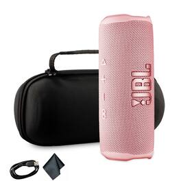 JBL - Flip 6 Portable Bluetooth Speaker, deep bass, IPX7 waterproof, for home with Travel Case - Pink
