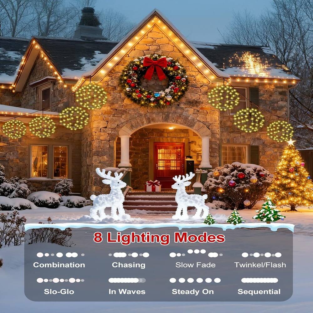 8 Lighting Modes

- Combination
- Chasing
- Slow Fade
- Twinkle/Flash
- Slo-Glo
- In Waves
- Steady On
- Sequential