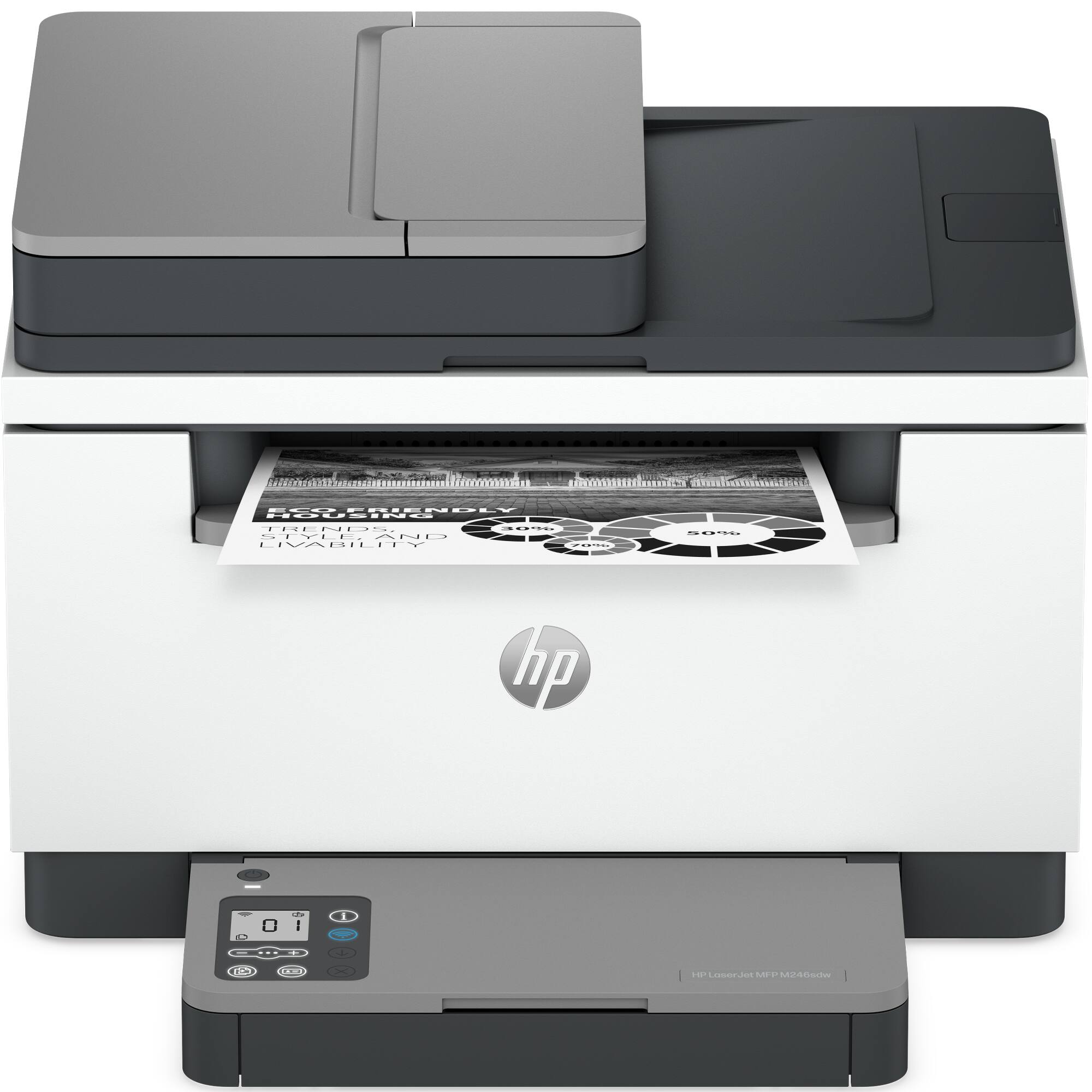 HP LaserJet MFP M246sdw Wireless Black and White All in One Laser ...