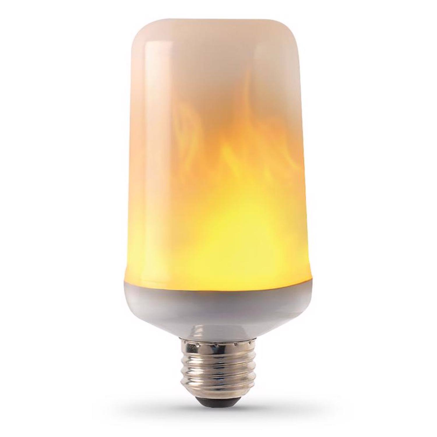 Angle. FEIT ELECTRIC - Feit Flame Bulb S6 E26 (Medium) LED Bulb Warm Candle Light 30 Watt Equivalence 1 pk.