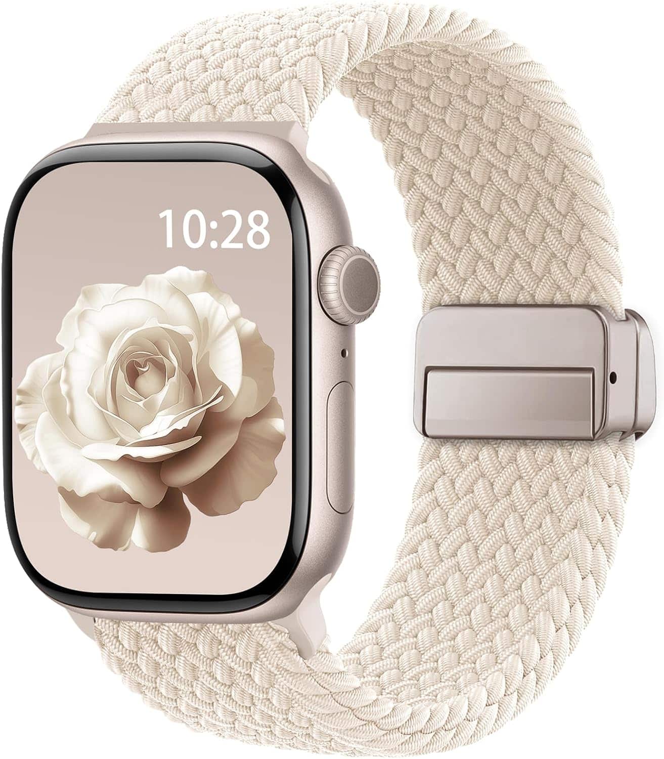 Core Tech - Braided Stretchy Magnetic Watch Band for Apple Watch 38/40/41/42mm - Starlight