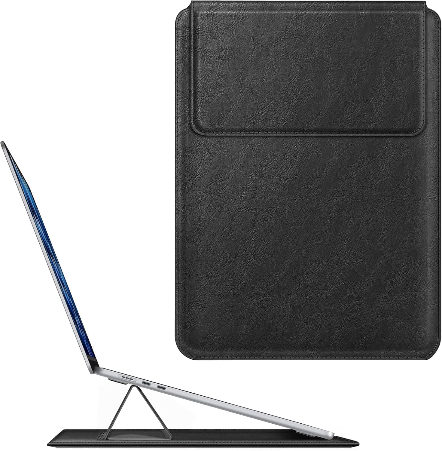 Fintie - Sleeve Case for MacBook Air 15.3 Inch, MacBook Pro 16''/15'', 15 Inch Laptop Tablet, Protective Case Slim Bag Cover - Black