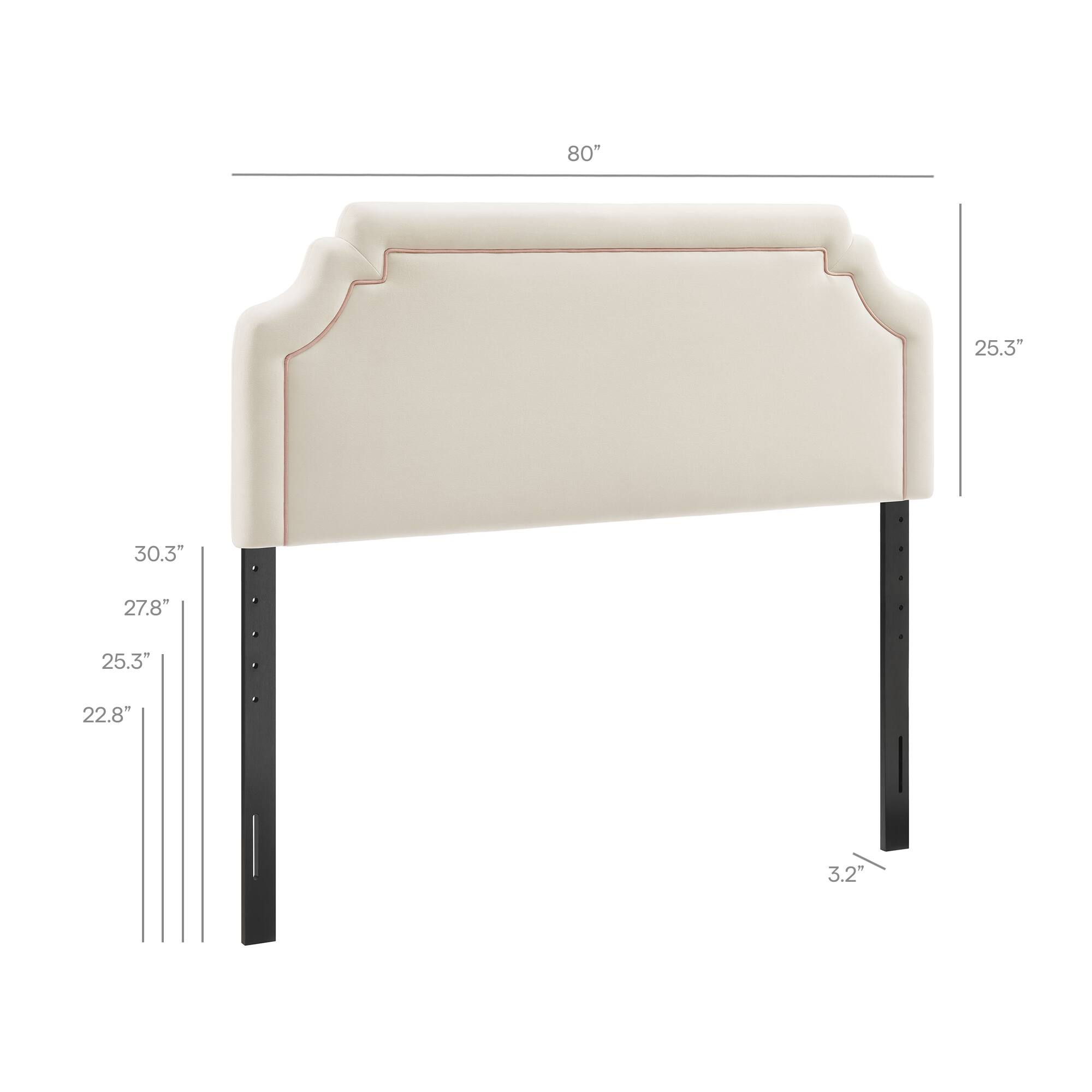 80" x 25.3" x 30.3" x 27.8" x 25.3" x 22.8" x 3.2"