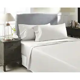 Perthshire Platinum Concepts - 800 Thread Count Solid Sateen Sheet - 4 Piece Set - King - Ivory