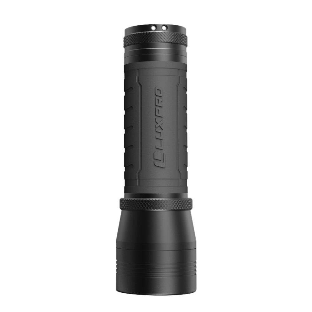 Left. LUXPRO - Handheld Focusing LED Flashlight, 707 Lumens - Black.