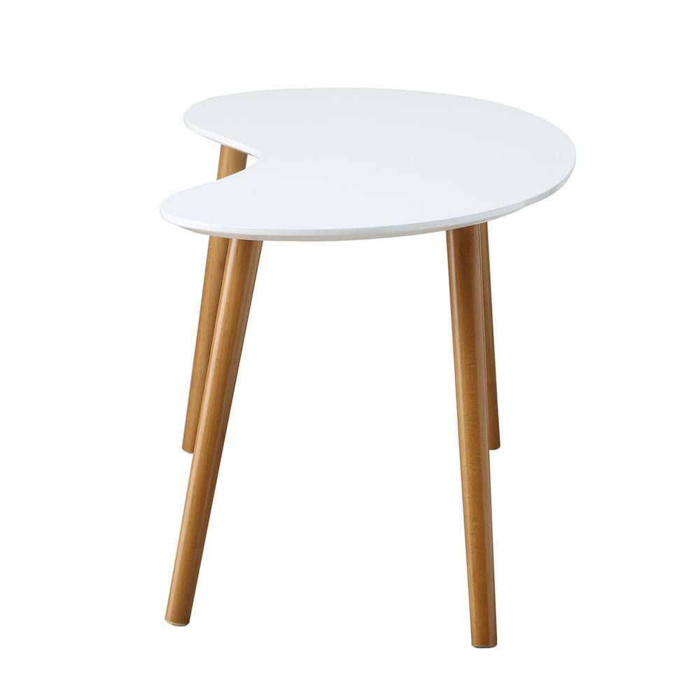 Alt View 6. Convenience Concepts - Oslo Bean Shaped Coffee Table - White/Natural.