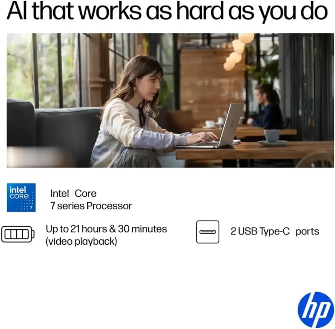 AI that works as hard as you do

- Intel Core 7 series Processor
- Up to 21 hours & 30 minutes (video playback)
- 2 USB Type-C ports